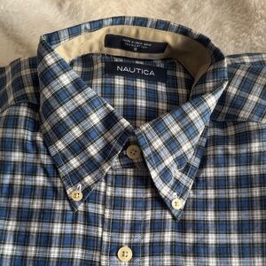 Nautica Men's Checkered Blue Shirt